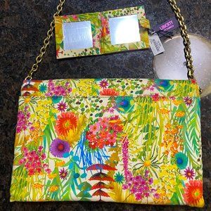 JCrew  Liberty of London print clutch bag